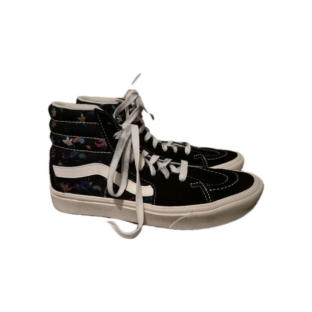 Vans Sk9-Hi Comfy Cush Fatal Floral Black Skater Shoes Womena 8 Mens 6.5